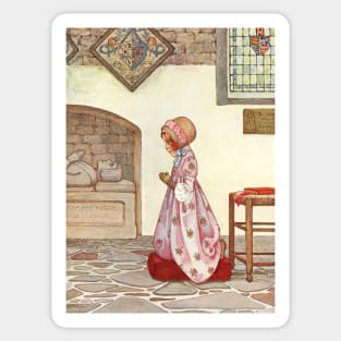 In Church by Millicent Sowerby Sticker